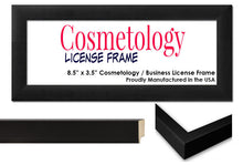Simple Red Wood Cosmetology License Frame