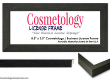 Simple Blue Wood Cosmetology License Frame