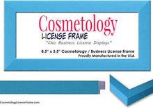 Simple Black Wood Cosmetology License Frame