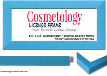 Simple White Wood Cosmetology License Frame