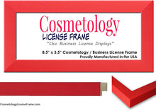 Simple Natural Finish Wood Cosmetology License Frame